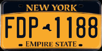 NY license plate FDP1188