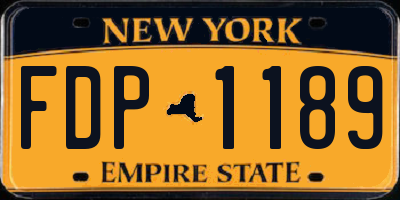 NY license plate FDP1189
