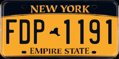 NY license plate FDP1191