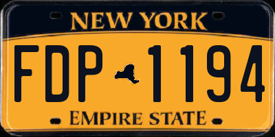 NY license plate FDP1194