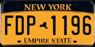 NY license plate FDP1196