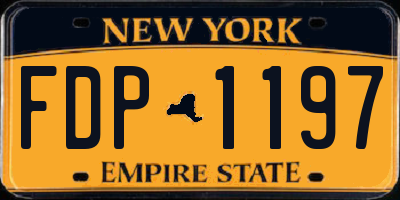 NY license plate FDP1197