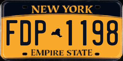 NY license plate FDP1198