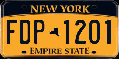 NY license plate FDP1201