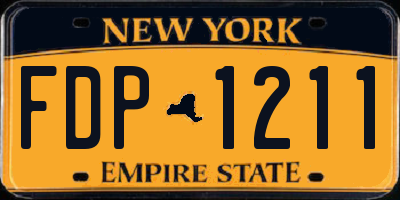 NY license plate FDP1211