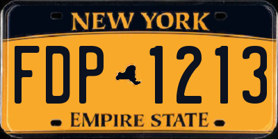 NY license plate FDP1213