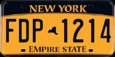NY license plate FDP1214