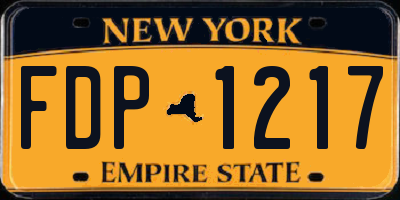 NY license plate FDP1217