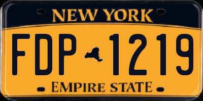 NY license plate FDP1219