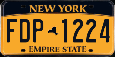 NY license plate FDP1224