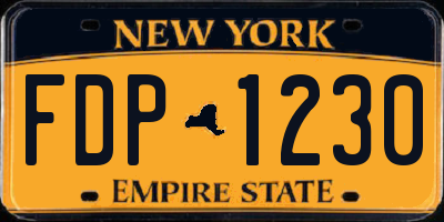 NY license plate FDP1230