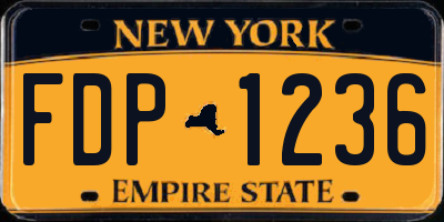 NY license plate FDP1236