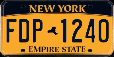 NY license plate FDP1240