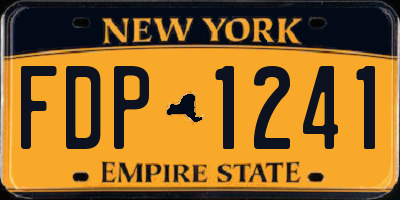NY license plate FDP1241