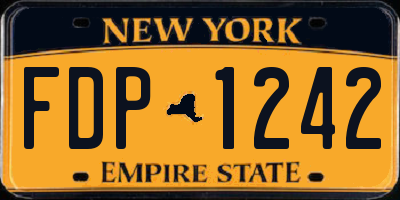 NY license plate FDP1242