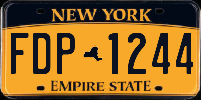 NY license plate FDP1244