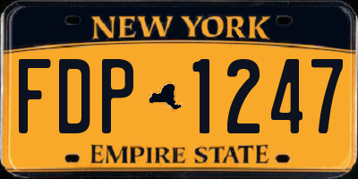NY license plate FDP1247