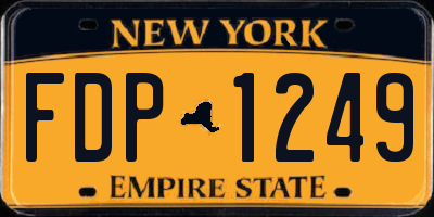 NY license plate FDP1249