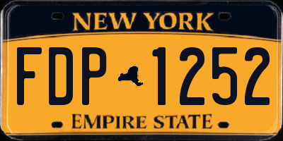 NY license plate FDP1252