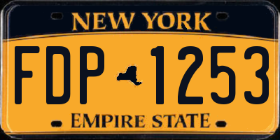 NY license plate FDP1253
