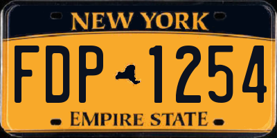 NY license plate FDP1254