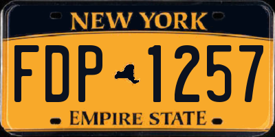 NY license plate FDP1257