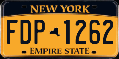 NY license plate FDP1262