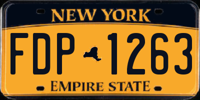 NY license plate FDP1263