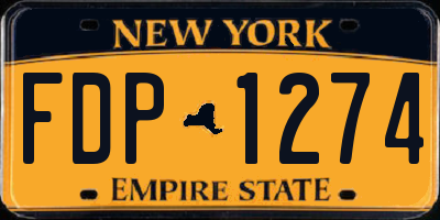 NY license plate FDP1274