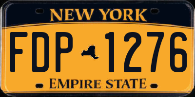 NY license plate FDP1276
