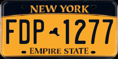 NY license plate FDP1277