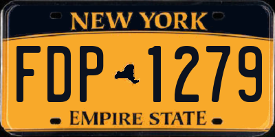 NY license plate FDP1279