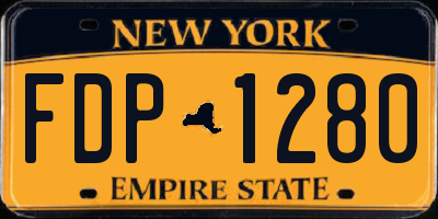 NY license plate FDP1280