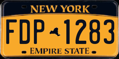 NY license plate FDP1283