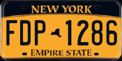 NY license plate FDP1286