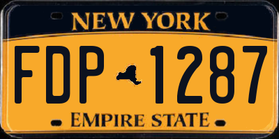 NY license plate FDP1287