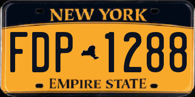 NY license plate FDP1288