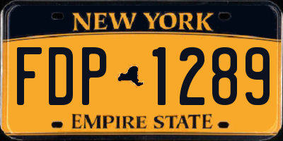 NY license plate FDP1289