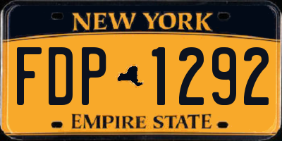 NY license plate FDP1292