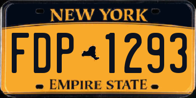 NY license plate FDP1293
