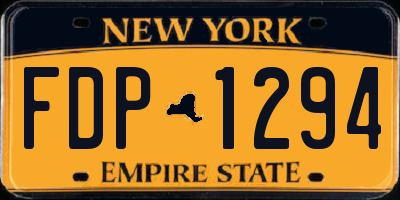 NY license plate FDP1294
