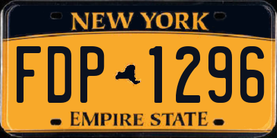 NY license plate FDP1296