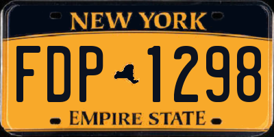 NY license plate FDP1298