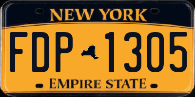 NY license plate FDP1305