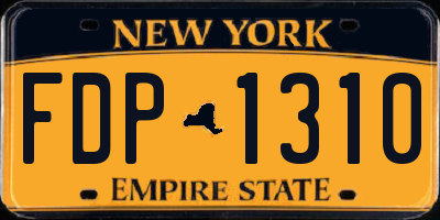 NY license plate FDP1310