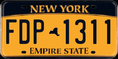 NY license plate FDP1311