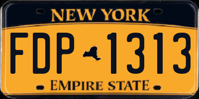 NY license plate FDP1313