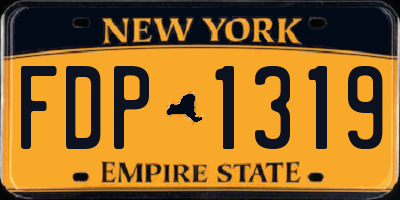 NY license plate FDP1319