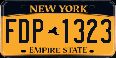 NY license plate FDP1323
