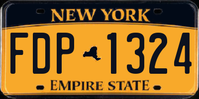 NY license plate FDP1324